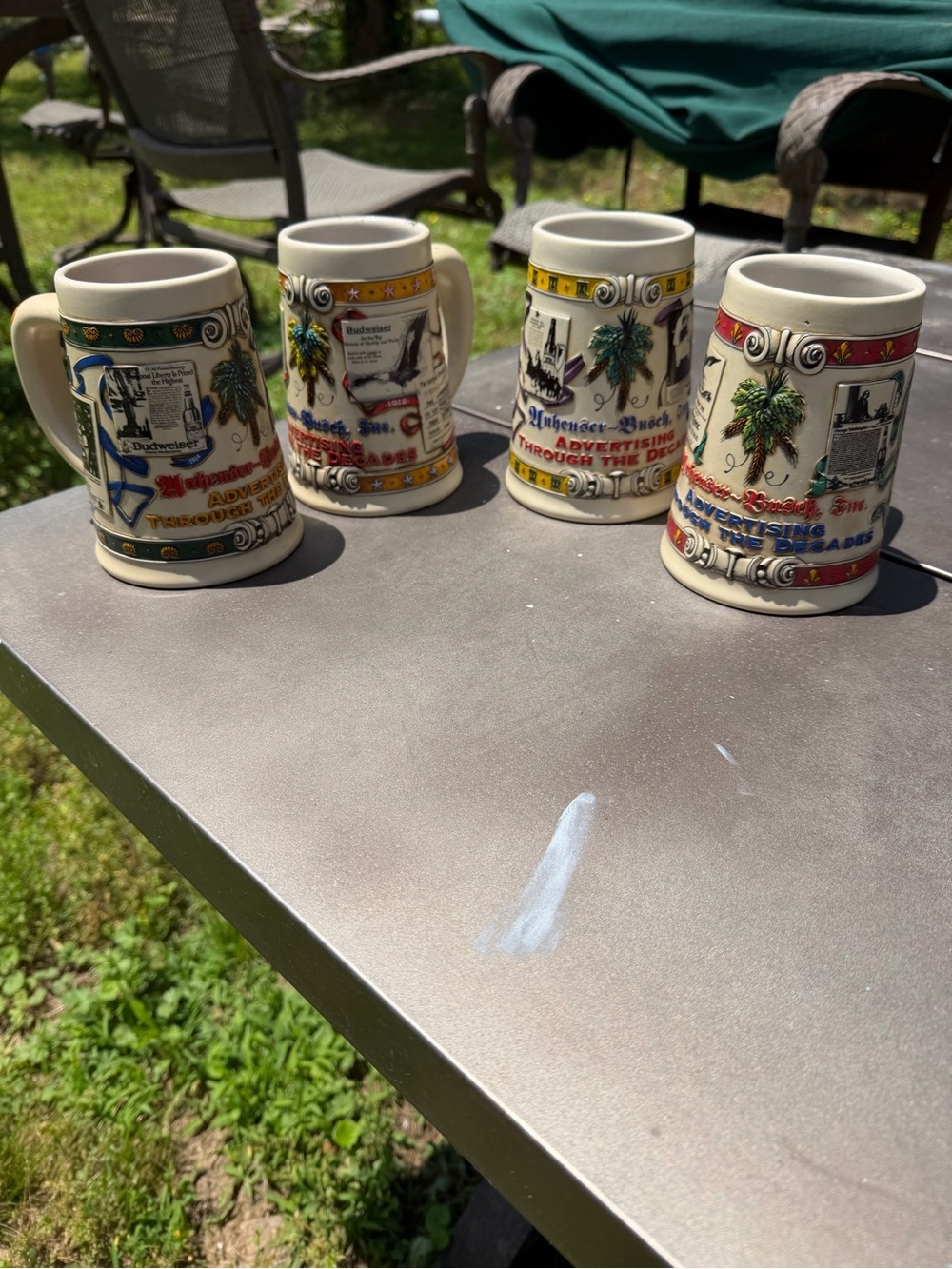 Bundle Of 5 Anheuser-Busch Advertising Through The Decades Stein Mug